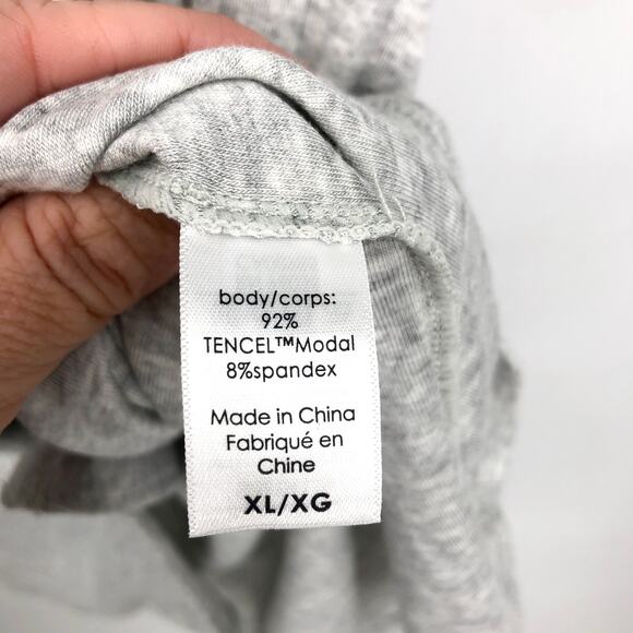 EBERJEY Gisele Rib Relaxed Short PJ Set XL Light Heather Grey TENCEL Modal NWOT - Picture 11 of 12